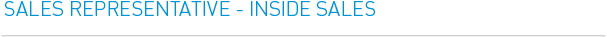 Sales Representative Inside Sales Sales Representative Inside Sales